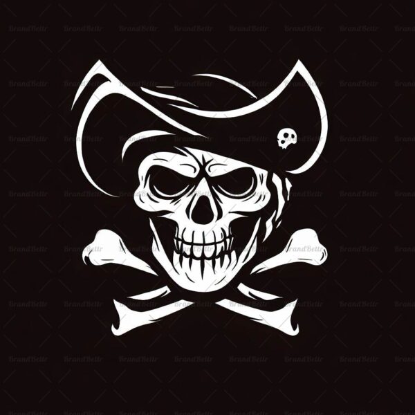 Piratenschädel und gekreuzte Knochen
